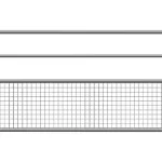 Barrière de prairie 1/2 grillagée galvanisée